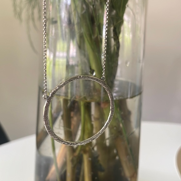 Silpada .925 circle necklace on 16” chain with built-in extender - Picture 2 of 2